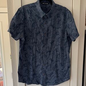 Travis Mathew Navy Floral Casual Shirt